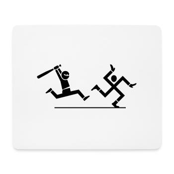 Chasse aux nazis - Tapis de souris (format paysage) - blanc - Devant