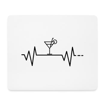 Herzschlag Cocktail, Alkohol Party Feiern Trinken - Mousepad (Querformat) - Weiß - Vorne