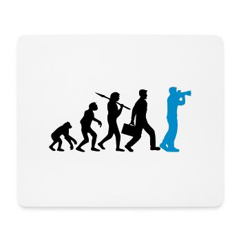 Photographer Camera Evolution - Mouse Pad (horizontal) - white - Front