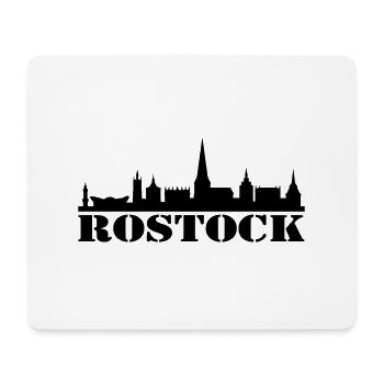 Skyline Rostock - Mousepad (Querformat) - Weiß - Vorne