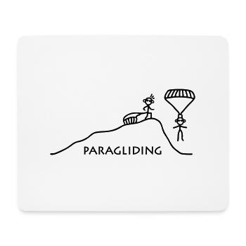 Paragliding vom Berg - Mousepad (Querformat) - Weiß - Vorne