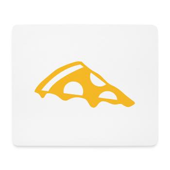 Pizza slice with cheese - Mouse Pad (horizontal) - white - Front