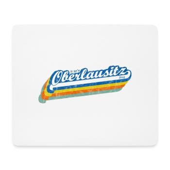 'Is so'n Oberlausitz Ding' Retro Design - Mousepad (Querformat) - Weiß - Vorne