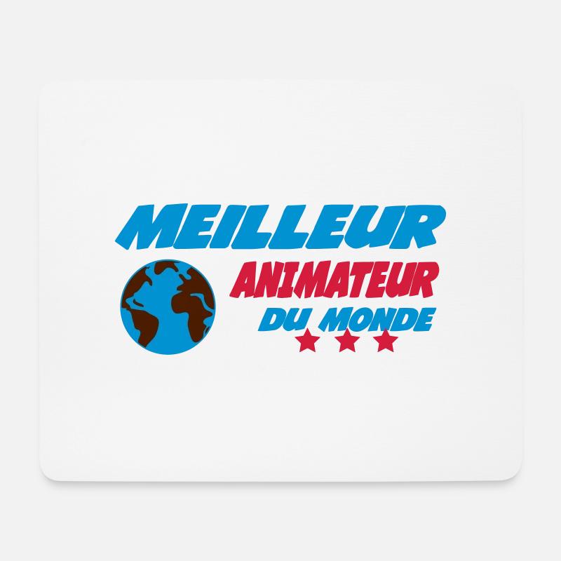 Meilleur animateur du monde - Mouse Pad (horizontal) - white