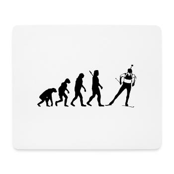 Evolution Biathlon - Mousepad (Querformat) - Weiß - Vorne