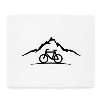 Sport - Berge Fahrrad - Mousepad (Querformat) - Weiß - Vorne