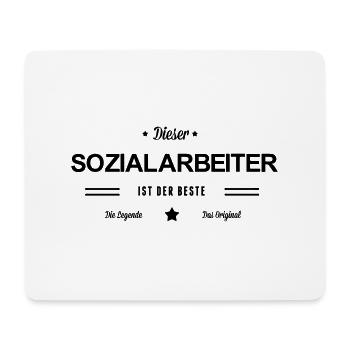 Bester Sozialarbeiter - Mousepad (Querformat) - Weiß - Vorne
