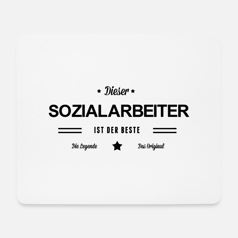 Bester Sozialarbeiter - Mousepad (Querformat) - Weiß