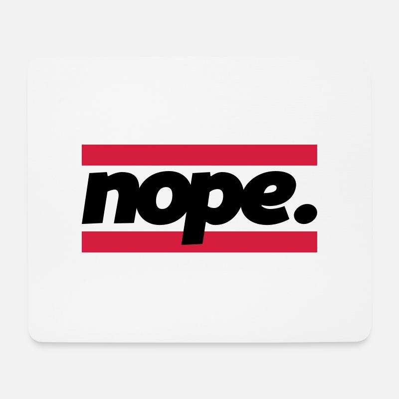 nope graphic - Mousepad (Querformat) - Weiß