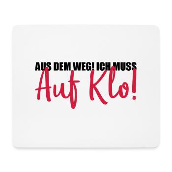 aus dem weg auf klo - Mousepad (Querformat) - Weiß - Vorne