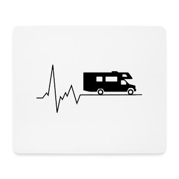 herzschlag wohnmobil - Mousepad (Querformat) - Weiß - Vorne