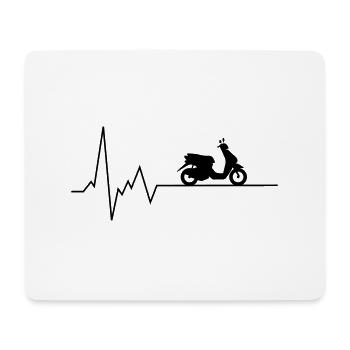 herzschlag roller - Mousepad (Querformat) - Weiß - Vorne