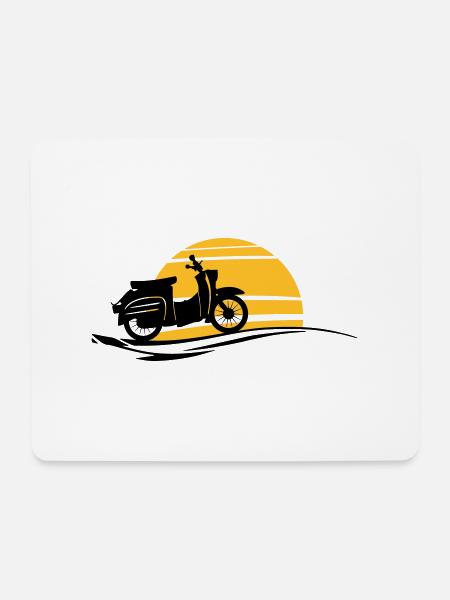 Fahrzeug - Schwalbe Sonne - Mousepad (Querformat) - Weiß