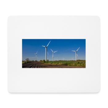 Moulin à vent - Tapis de souris (format paysage) - blanc - Devant