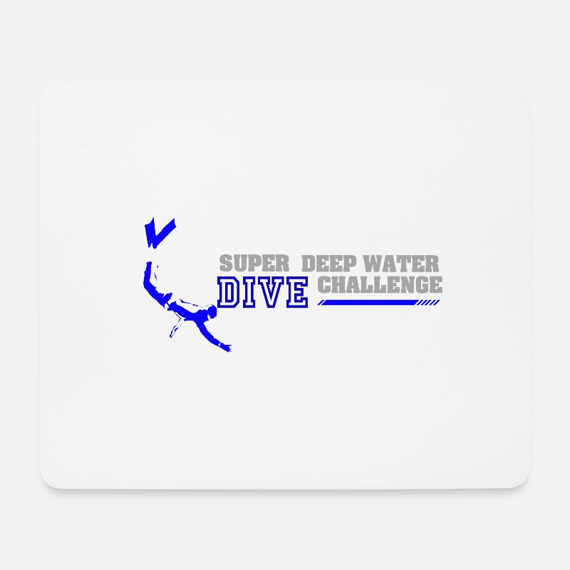 Tauchen - Logo - Mousepad (Querformat) - Weiß