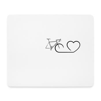 Heartbeat Bike Heart - Mousepad (Querformat) - Weiß - Vorne