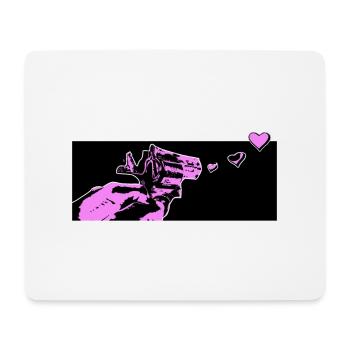 love gun - Mouse Pad (horizontal) - white - Front