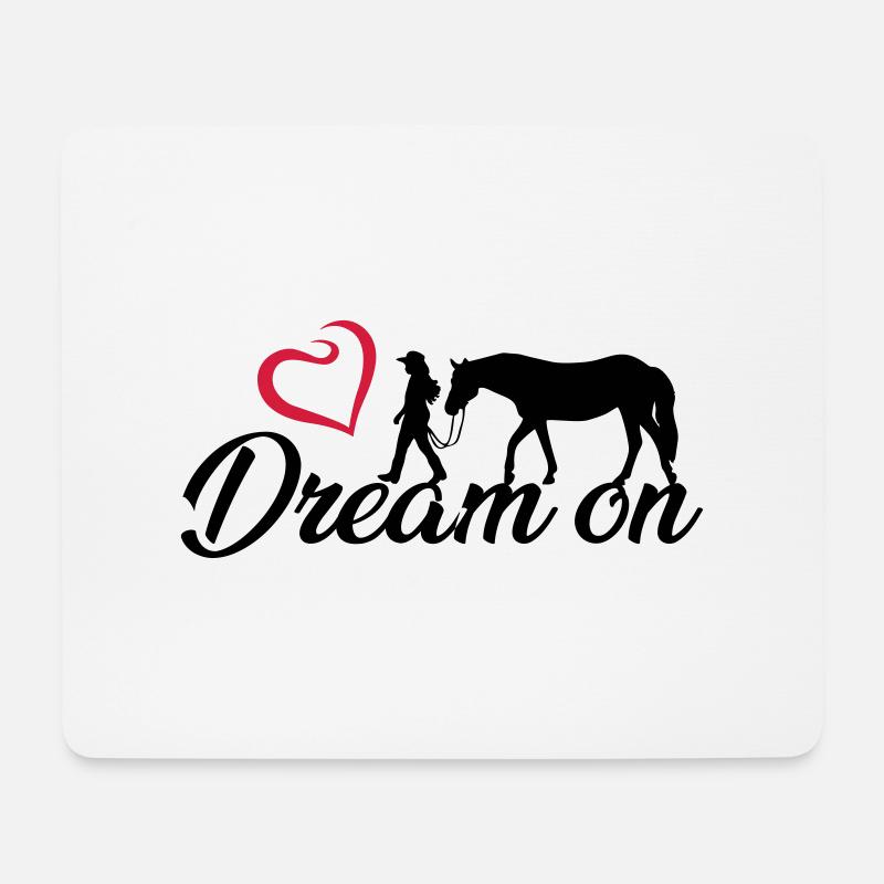 Dream on - Halte an Deinen Träumen fest - Mousepad (Querformat) - Weiß