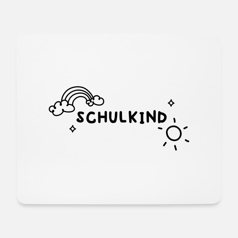 Schulkind - Mousepad (Querformat) - Weiß