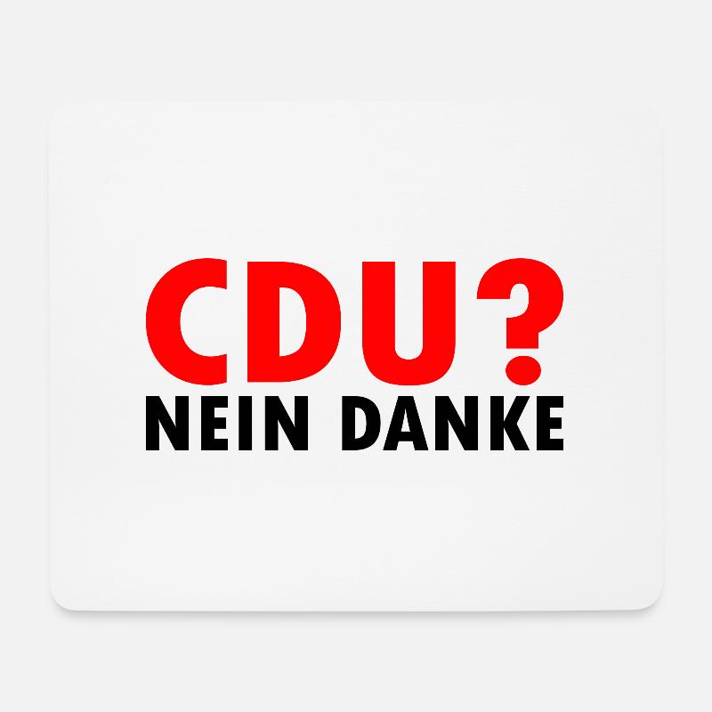Cdu - Mousepad (Querformat) - Weiß