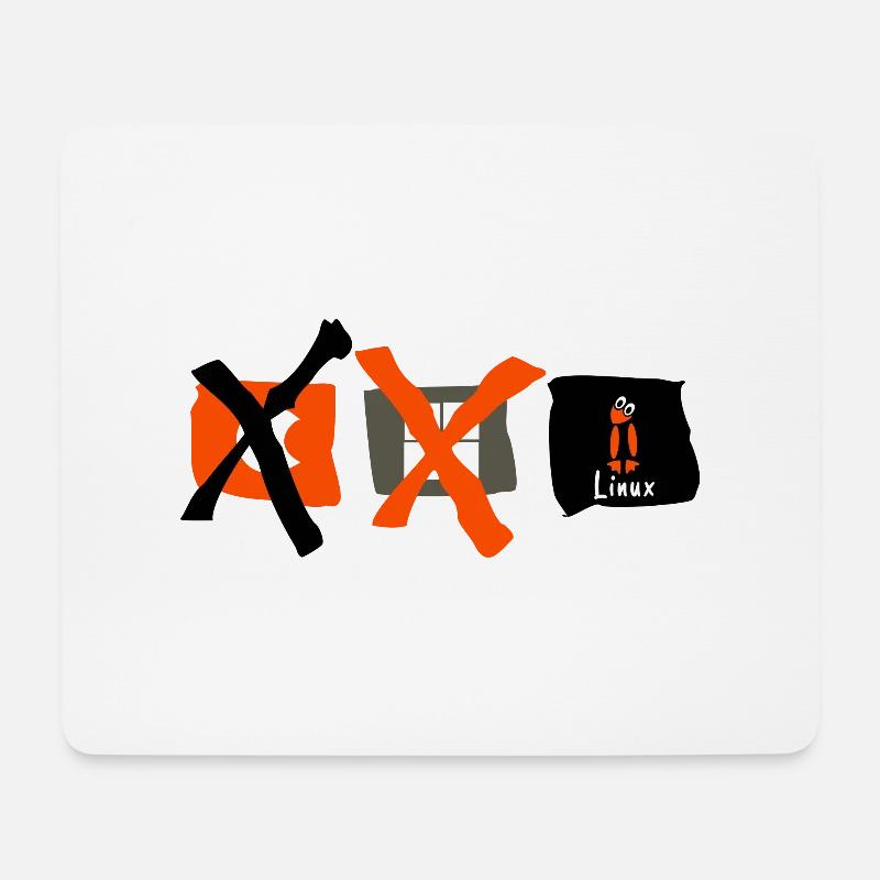 Linux die Wahl - Mousepad (Querformat) - Weiß