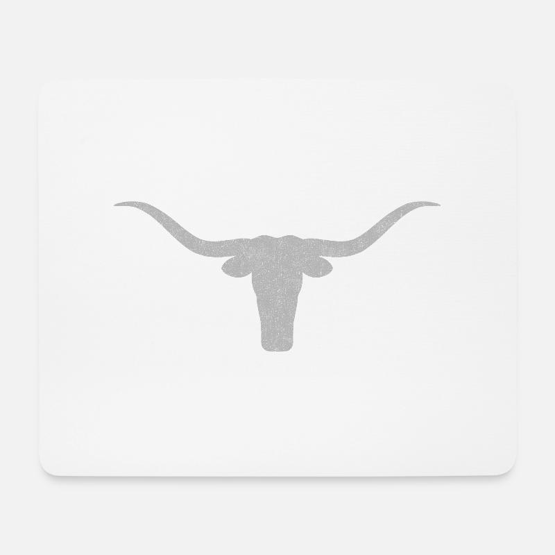Stier - Mousepad (Querformat) - Weiß