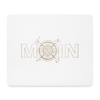 Moin Kompass - Mousepad (Querformat) - Weiß - Vorne