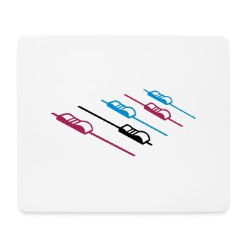DJ Music Mixer - Mouse Pad (horizontal) - white - Front