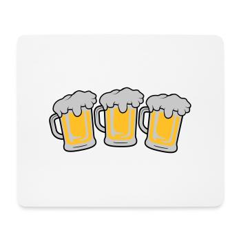 3 Maßkrug - Mouse Pad (horizontal) - white - Front