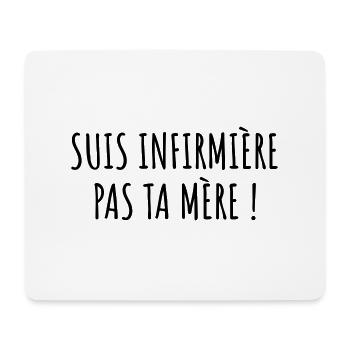 Suis infirmière pas ta mère - Tapis de souris (format paysage) - blanc - Devant