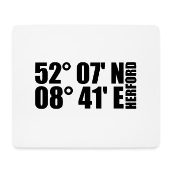 Herford Koordinaten - Mousepad (Querformat) - Weiß - Vorne