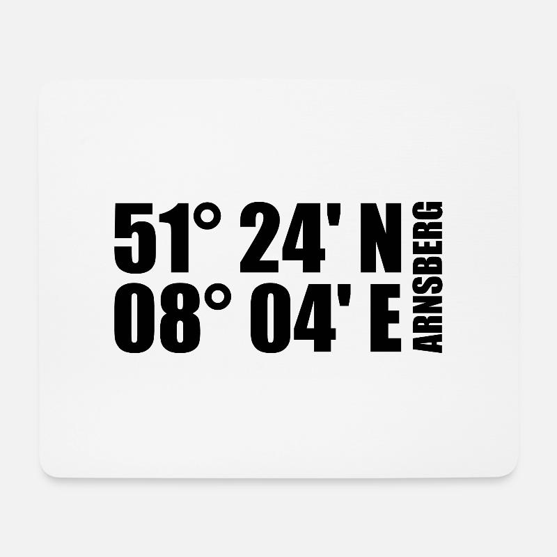 Arnsberg Koordinaten - Mousepad (Querformat) - Weiß