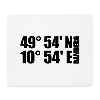 Bamberg Koordinaten - Mousepad (Querformat) - Weiß - Vorne