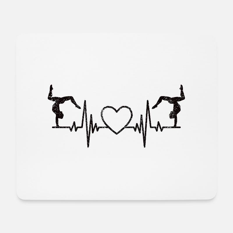 Turnen Mädchen Geräteturnen Bodenturnen Turnerin - Mousepad (Querformat) - Weiß