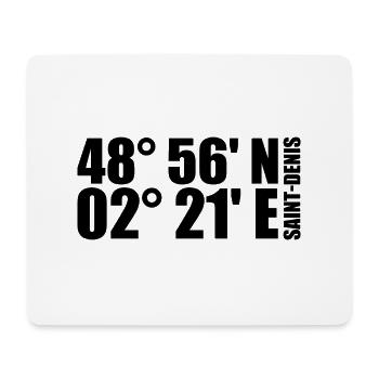 Saint-Denis Koordinaten - Mousepad (Querformat) - Weiß - Vorne