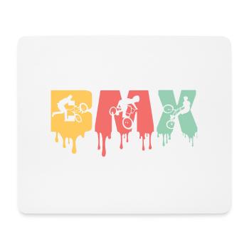 BMX Mountainbike Fahrrad - Mousepad (Querformat) - Weiß - Vorne