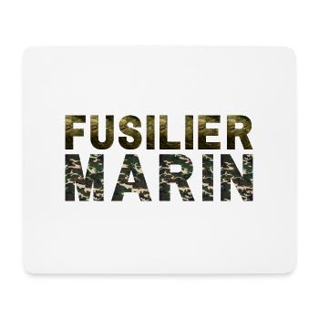 Fusiller Marin - Camouflage Double - Tapis de souris (format paysage) - blanc - Devant