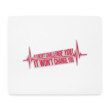 Workout Fitness Motivation Quote - Mouse Pad (horizontal) - white - Front