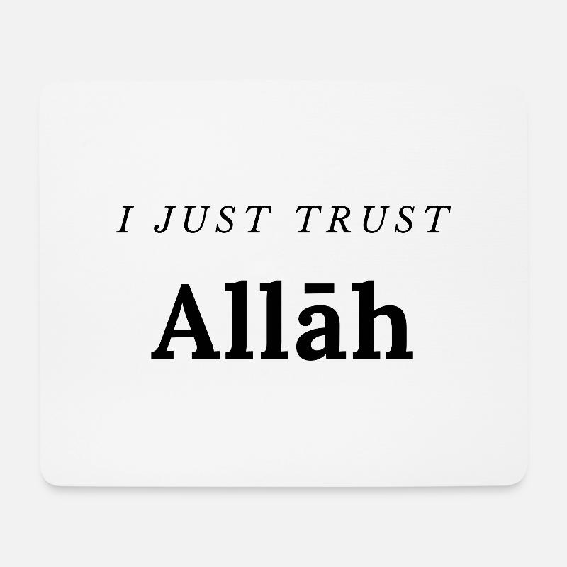 Ich vertraue Allāh einfach - Mousepad (Querformat) - Weiß