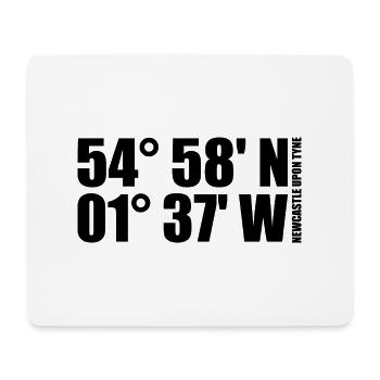 Newcastle upon Tyne coordinates - Mouse Pad (horizontal) - white - Front