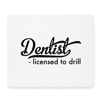 Dentiste - Tapis de souris (format paysage) - blanc - Devant