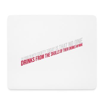 boissons de crânes ennemis - Tapis de souris (format paysage) - blanc - Devant