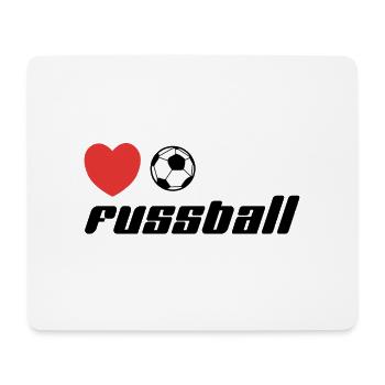 Ich Liebe Fussball - Mousepad (Querformat) - Weiß - Vorne