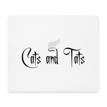 cats and tats Zitat - Mousepad (Querformat) - Weiß - Vorne