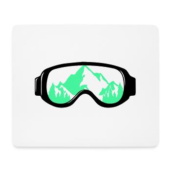 Ski goggles - Mouse Pad (horizontal) - white - Front