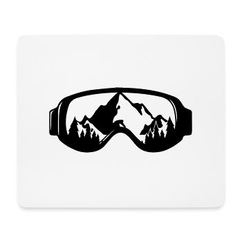 Lunettes de ski - Tapis de souris (format paysage) - blanc - Devant