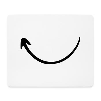 Pfeil Zeichnung Skizze schwarz - Mousepad (Querformat) - Weiß - Vorne