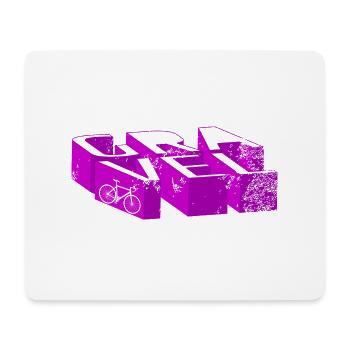 Schotter, Mountainbike, Leidenschaft Radfahren, Radfahrer - Mousepad (Querformat) - Weiß - Vorne