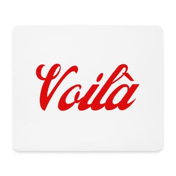 Voilà idee cadeau - Tapis de souris (format paysage) - blanc - Devant