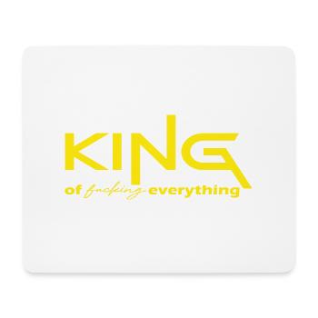 King of everything gift saying yellow - Mouse Pad (horizontal) - white - Front